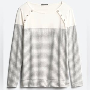 Pink Clover Luna Button Detail Brushed Knit Top